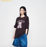  Áo Phông ADLV Stripe Rabbit Short Sleeve T-Shirt Nâu 