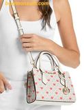  Túi Xách Michael Kors Sheila Small Embellished Signature Logo Satchel Cream Multi 35R6G6HS5O 