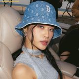  Mũ Bucket MLB Denim Dia Monogram Bucket Hat Boston Red Sox L.Sky Blue 3AHTMD13N-43SBL 