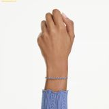  Vòng Tay, Lắc Tay SWAROVSKI Matrix Tennis bracelet Mixed round cuts, Blue, Rhodium plated 5725854 