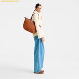  Túi Tote Longchamp Le Pliage Original M Cognac - Canvas 