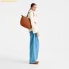  Túi Tote Longchamp Le Pliage Original M Cognac - Canvas 
