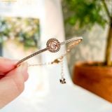  Lắc Tay, Vòng Đeo Tay Swarovski Sparkling Dance Bangle Round Cut, White, Rose Gold-Tone Plated 5497483 