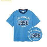  Áo Phông MLB Varsity Number Graphic Overfit Short Sleeve T-Shirt LA (L.Blue) 3ATSV0334-07BLL 