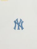  Áo Phông MLB Vintage Denim-like Monogram Big Lux Oversized Short Sleeve T-shirt 3ATSM0663-50CRS Cream 