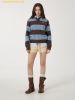  Áo Len WHOAU Bokashi Stripe Collar Pullover WHKAF4T32F Brown 