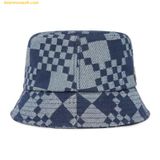  Mũ Bucket MLB Checkerboard Denim-Like Bucket Hat NY (D.Navy) 3AHTCC12N-50NYD 