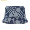  Mũ Bucket MLB Checkerboard Denim-Like Bucket Hat NY (D.Navy) 3AHTCC12N-50NYD 