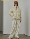  Áo Khoác Phao Life Work (Public) Polar Puffer Hooded Jumper LW244JP160 - Trắng Ivory 