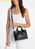  Túi Xách Michael Kors Carson Medium Pebbled Leather Satchel - Black 