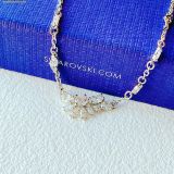  Dây chuyền, vòng cổ Swarovski Gema pendant, Mixed cuts, Flower, White, Rhodium plated 5644683 