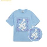  Áo Phông MLB Paisley Big Logo One-Point Short-Sleeve T-Shirt LA (L.SKY BLUE) 3ATSI0133-07SBL 