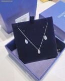  Bộ Dây Chuyền Và Lắc Tay Swarovski Stilla Attract set Pear cut, White, Rhodium plated 5569174 
