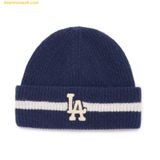  Mũ Len MLB Varsity Stripe Mid Beanie LA (Navy) - SKU: 3ABNM0536-07NYS 