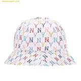  Mũ Bucket MLB Monogram Rainbow Dome Hat New York Yankees White 32CPH4111-50W 