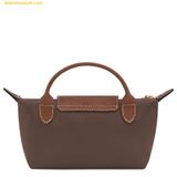  Túi Đeo Chéo Longchamp Le Pliage Original Pouch với tay cầm Mocha 