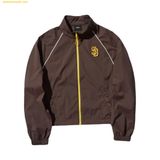  Áo Khoác Gió MLB Women's Sportive Varsity Crop Windbreaker San Diego Padres Dark Brown 3FWJV0243-13BRD 