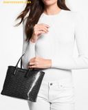  Túi Tote Michael Kors Jodie Small Logo Jacquard Tote Black 