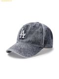  Mũ Lưỡi Trai MLB Heavy Wash Unstructured Ball Cap LA (Charcoal Grey) 3ACPVV45N-07CGS Đen Xám 