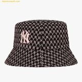  Mũ Bucket MLB Basic Monogram Bucket Hat New York Yankees 32CPH2111-50P Màu Đen Hồng 