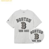  Áo Phông MLB Varsity Overfit Short Sleeve T-Shirt BOS (L.Melange Grey) 3ATSV0233-43MGL 