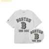 Áo Phông MLB Varsity Overfit Short Sleeve T-Shirt BOS (L.Melange Grey) 3ATSV0233-43MGL