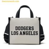  Túi Tote Vuông MLB Varsity Jacquard LA Dodgers 3AORS024N-07CRM Màu Trắng Xám 