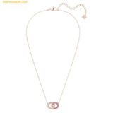  Dây Chuyền, Vòng Cổ Swarovski Dextera necklace Intertwined circles, Pink, Rose gold-tone plated 5642884 