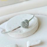  Vòng Tay, Lắc Tay Swarovski Hyperbola bangle Heart, White, Rhodium plated 5684385 