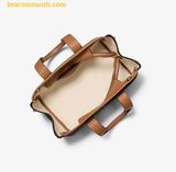  Túi Xách Michael Kors Romee Small Signature Logo Satchel Nâu Logo 30T5G1ZS1B 