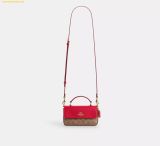  Túi Đeo Chéo Coach Mini Josie Top Handle Bag In Signature Canvas Carnation CCK81 