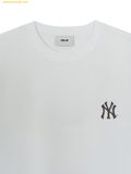  Áo Phông MLB Basic Small Logo Semi-Oversized Short Sleeve T-shirt New York Yankees White 3ATSB8063-50WHS 