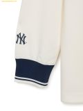  Áo Polo Tay Dài MLB Varsity Long Sleeve Sports Collar T-Shirt NY (Cream) 3ATSV0944-50CRS 