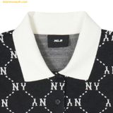 Đầm Polo MLB Women's Diamond Monogram Jacquard Pique Dress NY (Black) 3FOPM0443-50BKS 