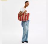  Túi Tote Coach Large City Tote Bag With Charms Gold Red Tan CER29 