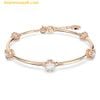 Vòng Tay, Lắc Tay Swarovski Constella bangle Round cut, White, Rose gold-tone plated