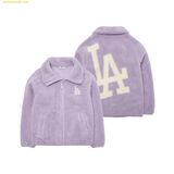  Áo Khoác Lông MLB Basic Stand-Neck Mega Logo Soft Dumble Fleece Jumper LA (L.Lavender) 3AJPF3016-07LDL Tím 