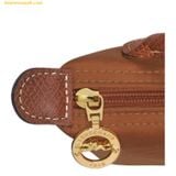  Túi Tote Longchamp Le Pliage Green Pouch With Handle Cognac - Canvas 
