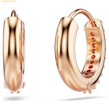  Bông Tai, Khuyên Tai Swarovski Matrix hoop earrings Round cut, White, Rose gold-tone plated 5690669 