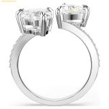  Nhẫn Swarovski Mesmera open ring Heart cut, Pavé, White, Rhodium plated 5705591 