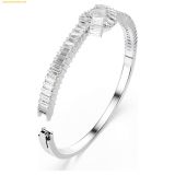  Vòng Tay Swarovski Matrix bangle Baguette cut, Knot, White, Rhodium plated 5727117 