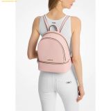  Balo Michael Kors Women's Rhea Medium Pebbled Leather Backpack (Powder Blush) Pink 