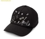  Mũ Lưỡi Trai Karl Lagerfeld Paris Appliqué & Charm Baseball Cap Đen 