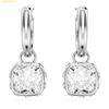  Bông Tai, Khuyên Tai Swarovski Stilla drop earrings Square cut, White, Rhodium plated 5662919 