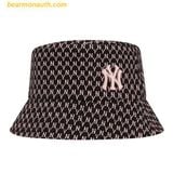  Mũ Bucket MLB Basic Monogram Bucket Hat New York Yankees 32CPH2111-50P Màu Đen Hồng 