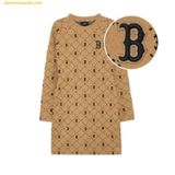 Đầm MLB Women's Diamond Monogram Jacquard Slim Fit Dress NY (Black) 3FOPM0334-50BKS 