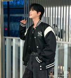  Áo Khoác Bomber New Era Yankees Varsity Jacket Đen 
