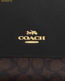  Túi Xách Coach Klare Top Handle Bag In Signature Canvas Đen Logo Size 26 CY687 