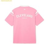  Áo Polo MLB Varsity Shoulder Color Overfit Collar Cleveland Guardians Pink 3APQV0143-45PKS 