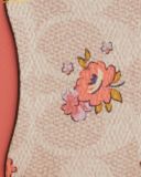  Ví Thẻ Coach Zip Card Case In Signature Canvas With Floral Print Hồng Nhạt 